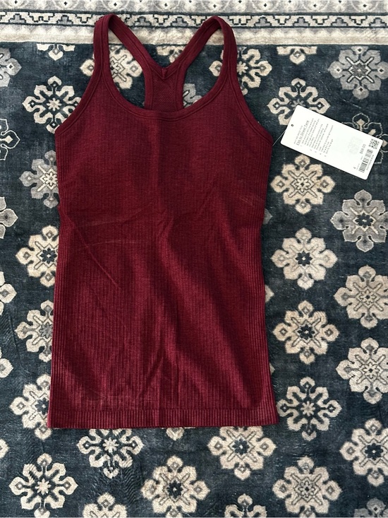 lululemon athletica Tops - Lululemon Ebb to Street Tank Top in size 4 - Burgundy bay - BNWT